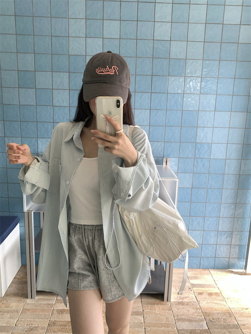 Stripes Basic Oversized Blouse