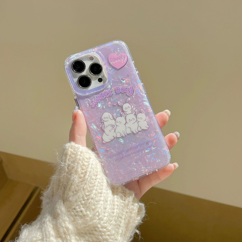 Lilac Glitter Pups Case