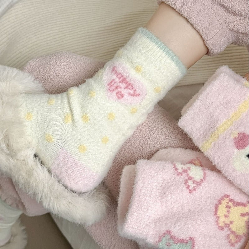 Sweet Pastel Cute Critter Socks