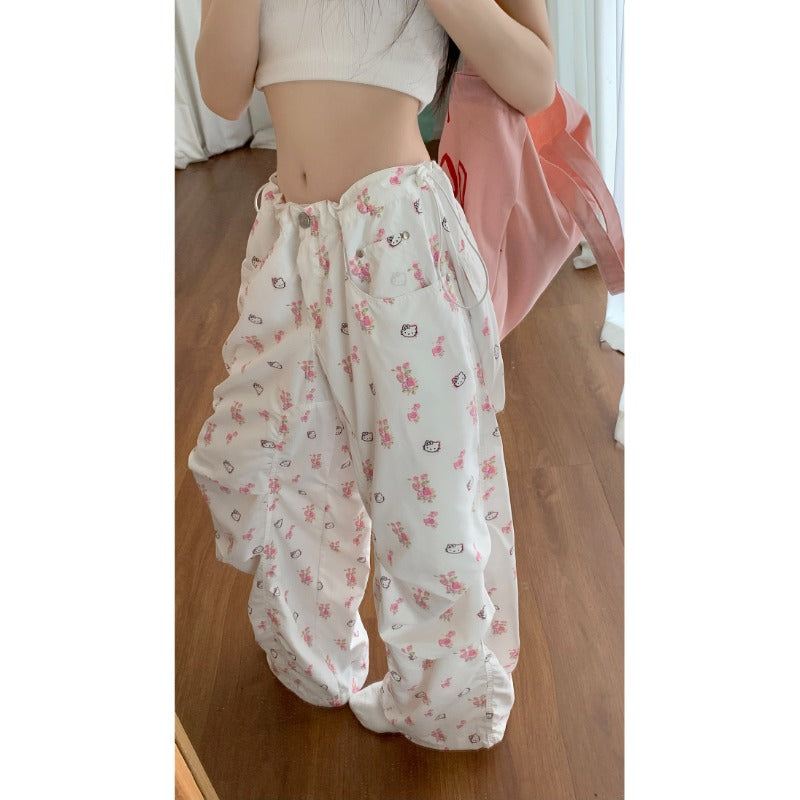 Cute Floral Print Lounge Pants