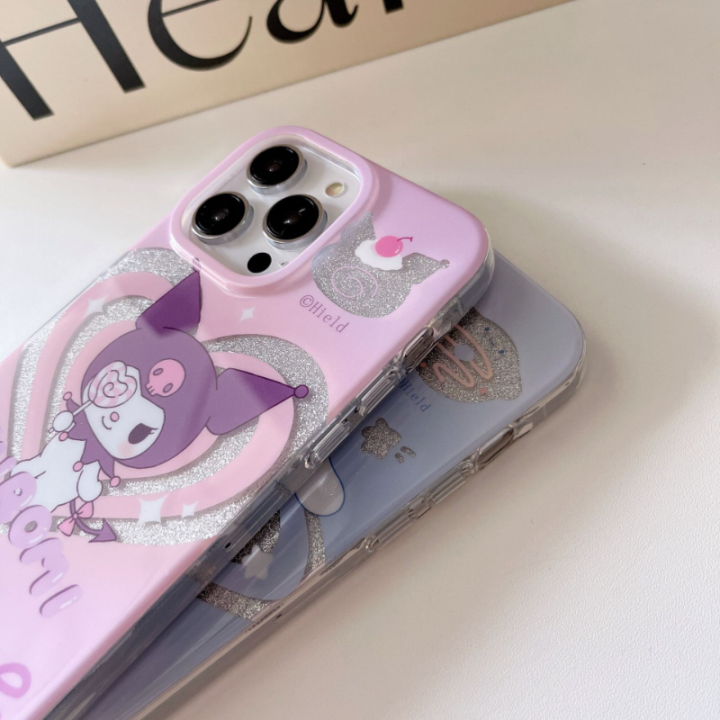 Glitter Layer Heart Sanrio Case