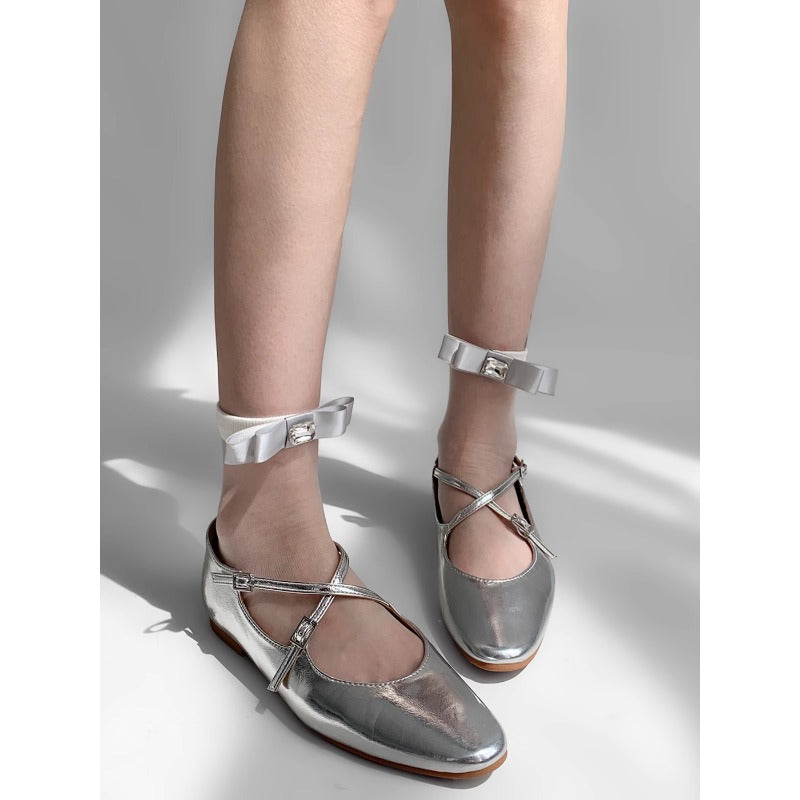 Satin Ribbon Anklet with Pearl