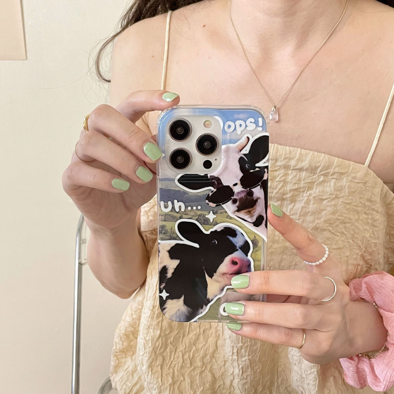 Uh Oops Cow Print Case