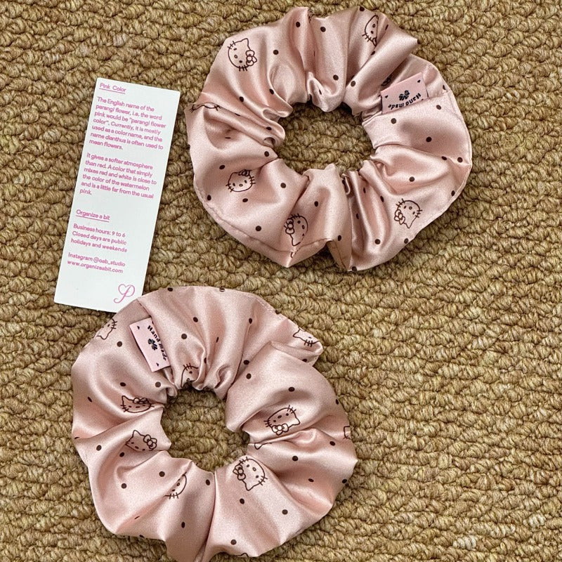 Silk Polka Dot Hair Scrunchie