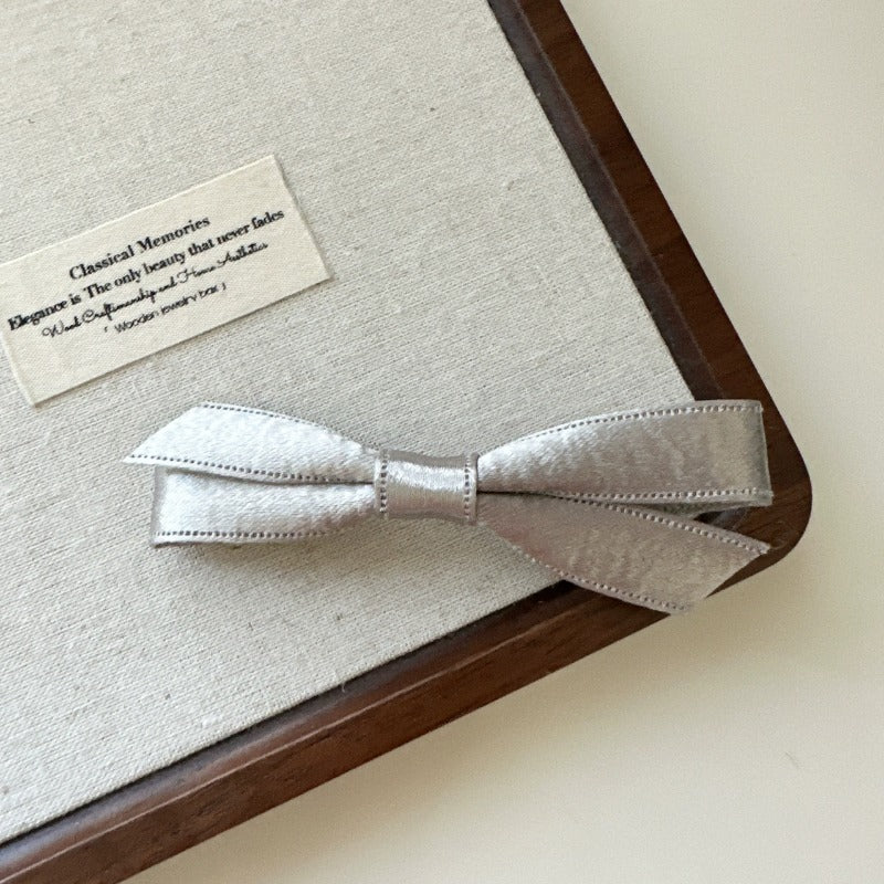 Girls Pearl Ribbon Hair Clip