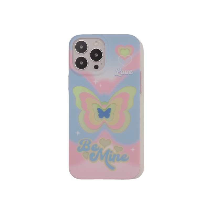 Peach Yellow Layer Butterfly Case