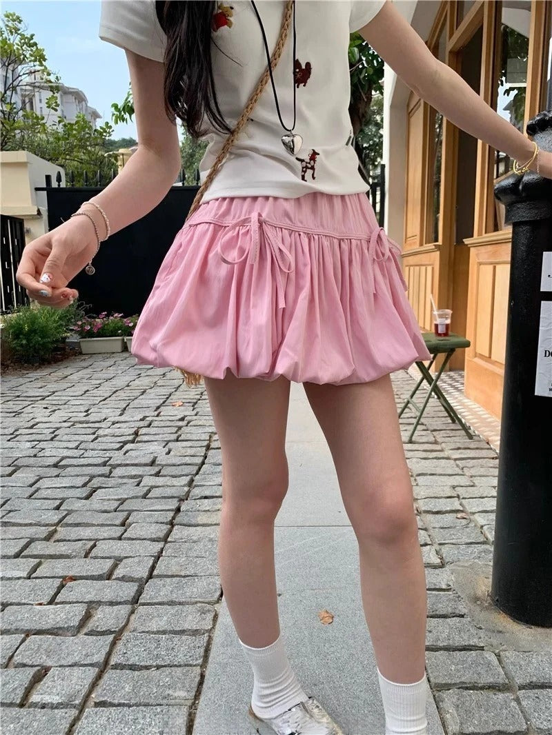 High Waist Pleated Mini Skirt