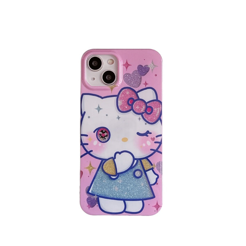 Winking Sanrio Glitter Case