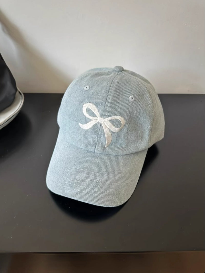 Soft Bow Embroidered Cap