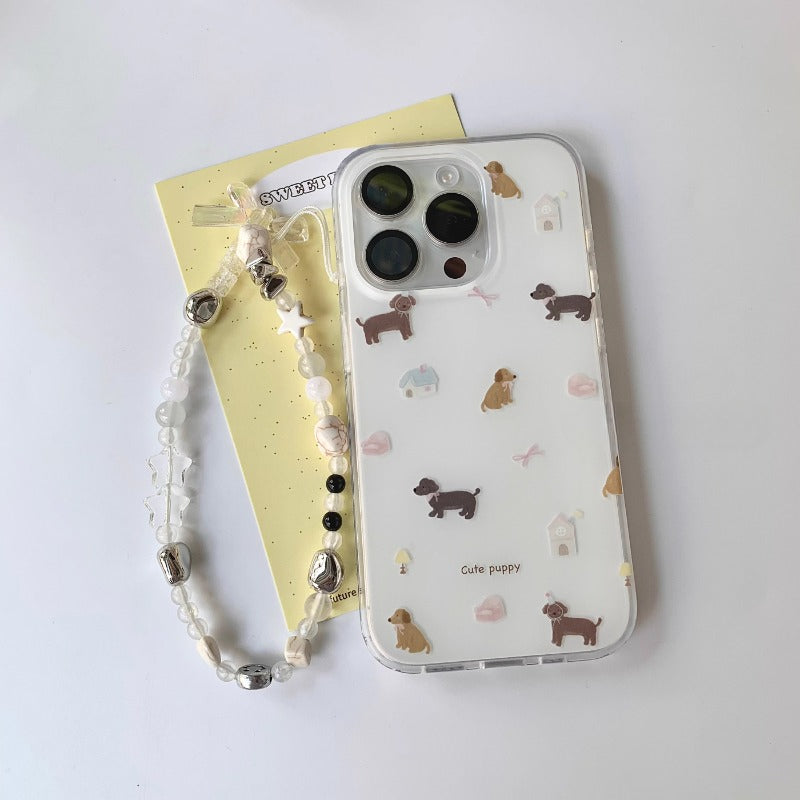 Clear Puppy Print Case
