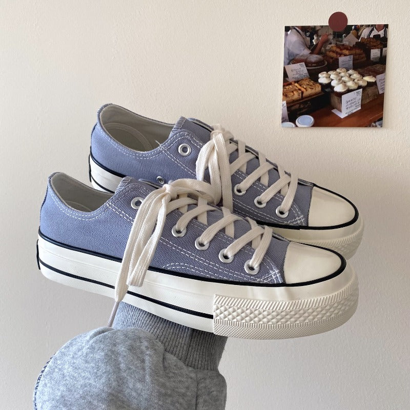 Classic High-Top Canvas Sneakers Lavender