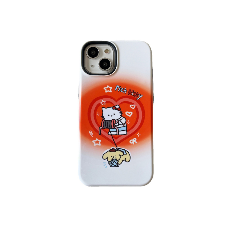 Walking Dog Kitty Heart Case