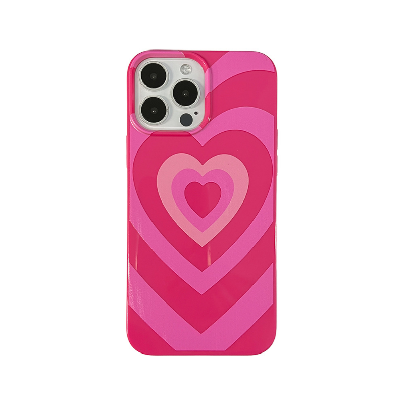 Hotpink Gradient Heart Case