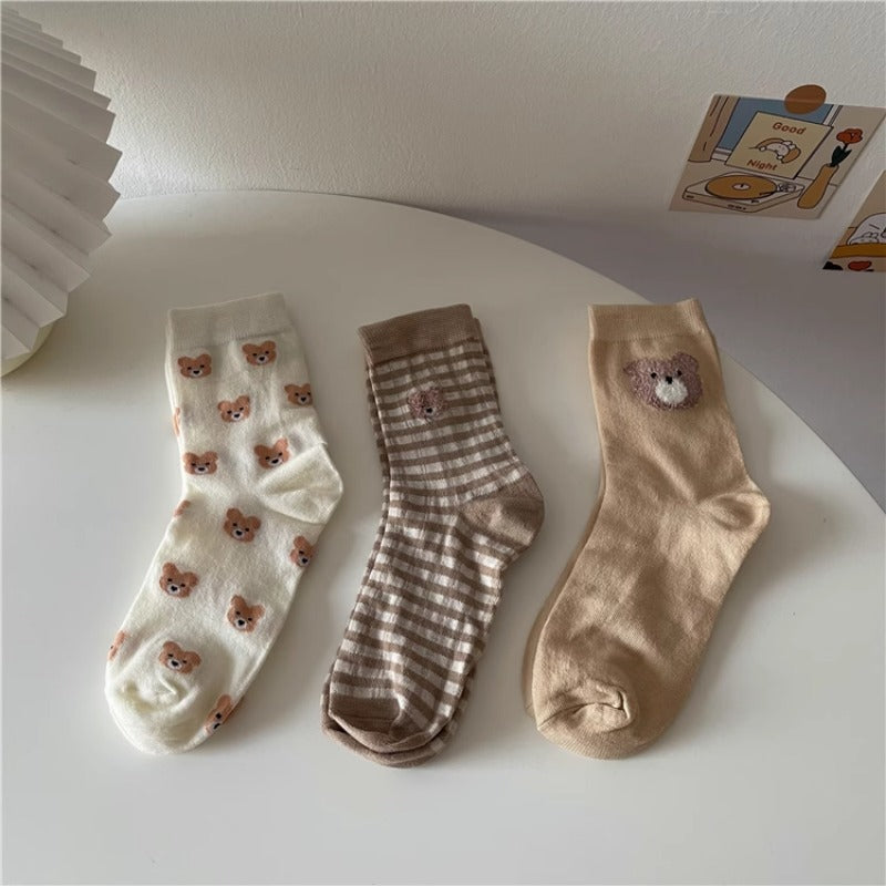 Brown Teddy Socks