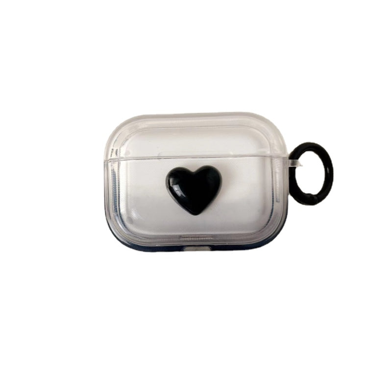 Noir Gradient Heart AirPods Case