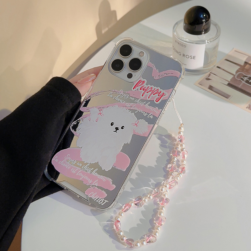 Girlie Pup Mirror Phone Charm Case