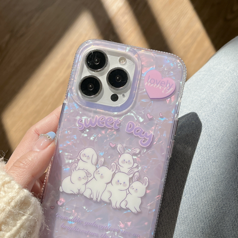 Lilac Glitter Pups Case