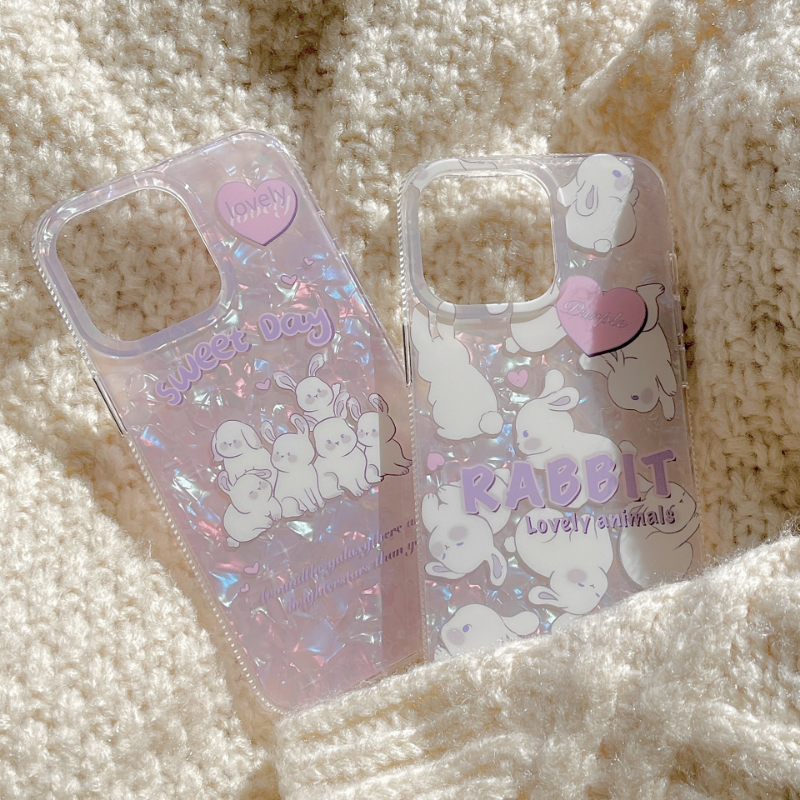 Lilac Glitter Pups Case