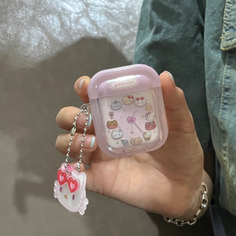 Kitty Clock Airpods Case