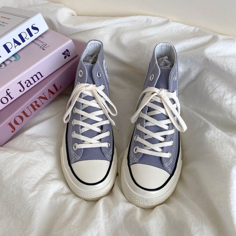 Classic High-Top Canvas Sneakers Lavender