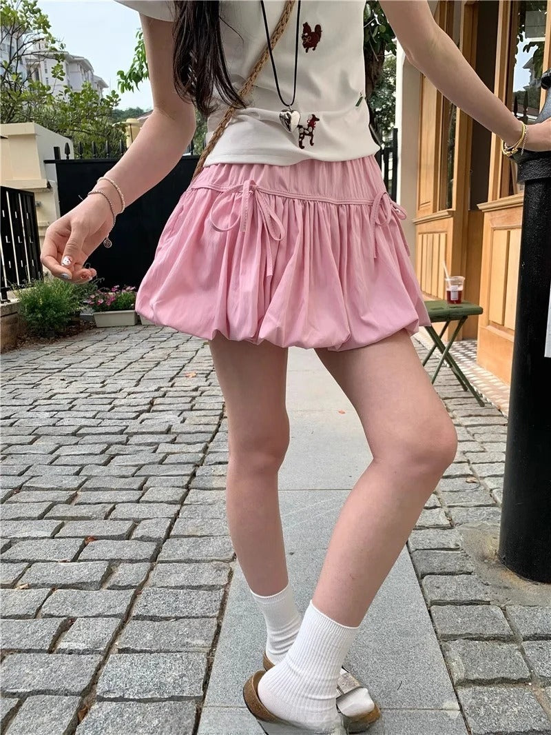 High Waist Pleated Mini Skirt