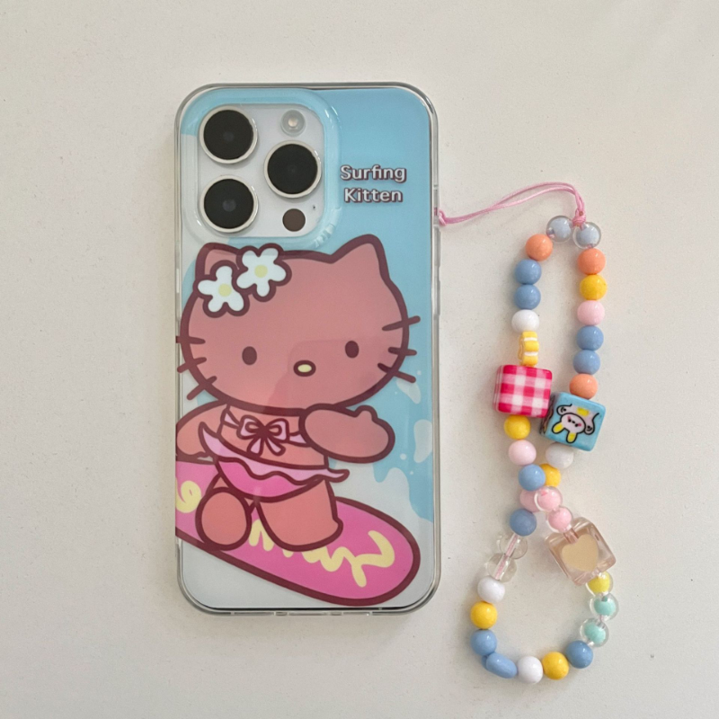 Surfing Kitty Dice Charm Case