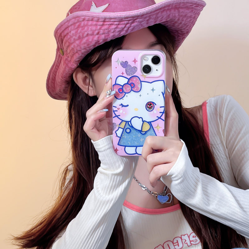 Winking Sanrio Glitter Case