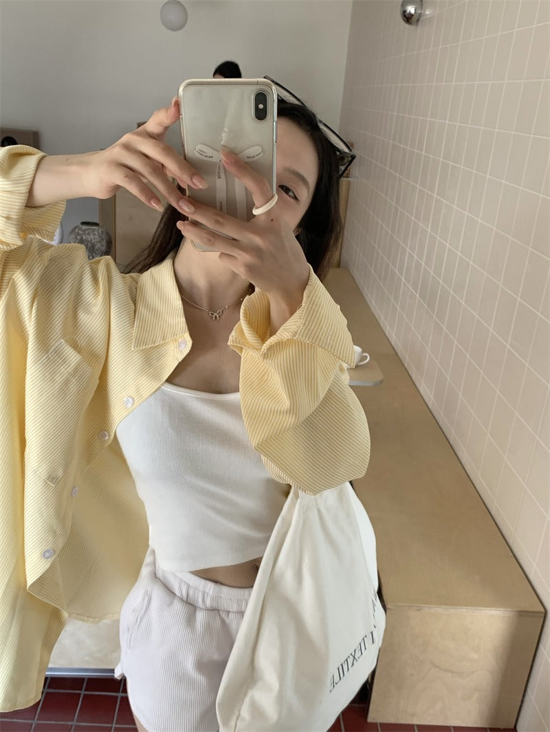 Stripes Basic Oversized Blouse