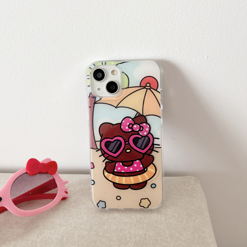 Heart Glass Hawaii Kitty Case