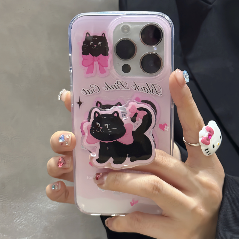 Black Bow Kitten Case