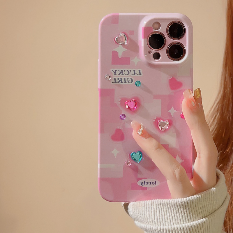 Lucky Girl Plaid Pink Case