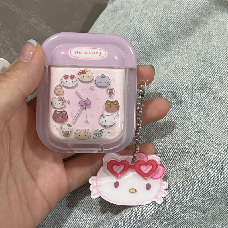 Kitty Clock Airpods Case