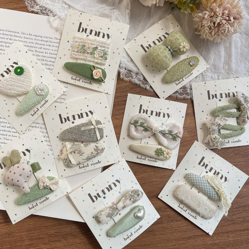 Bunny Handmade Pastel Hair Clips