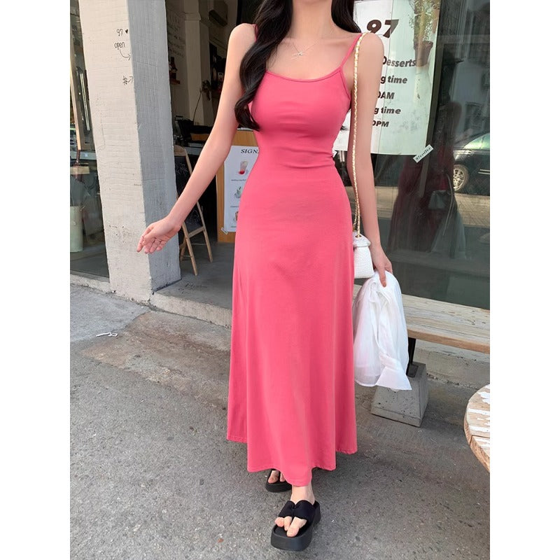 Pink Maxi Slip Dress