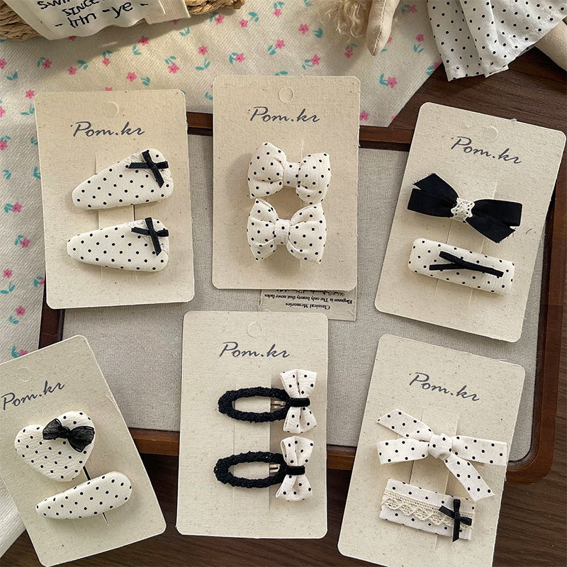 Polka Dot Bow Clips