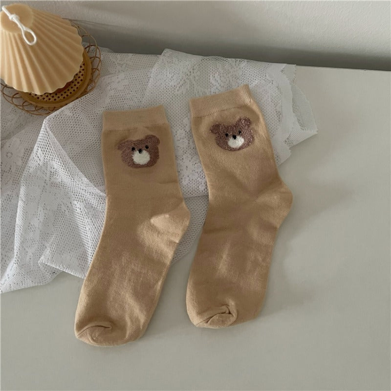 Brown Teddy Socks