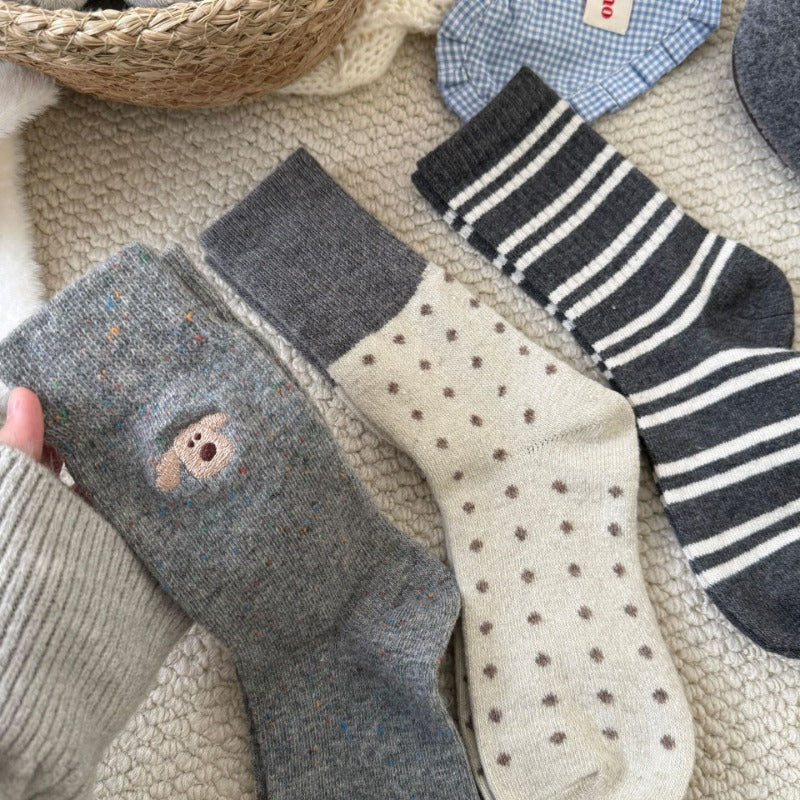 Cozy Critter Patterned Wool Socks