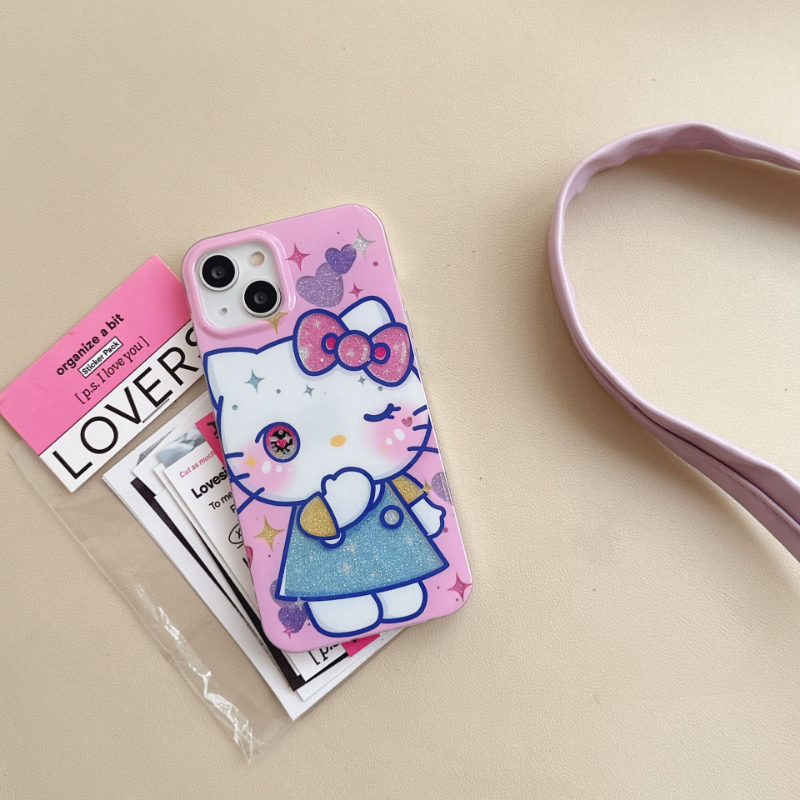 Winking Sanrio Glitter Case