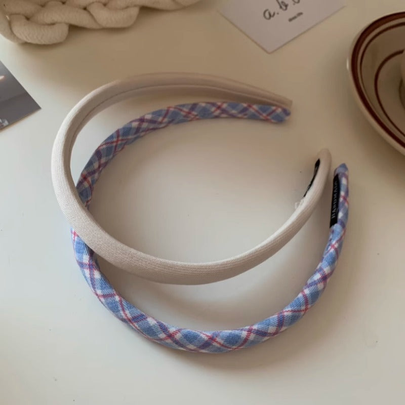 Pastel Gingham Headband Set