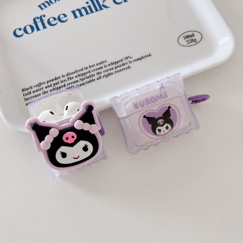 Purple Kuromi Charm Airpods Case