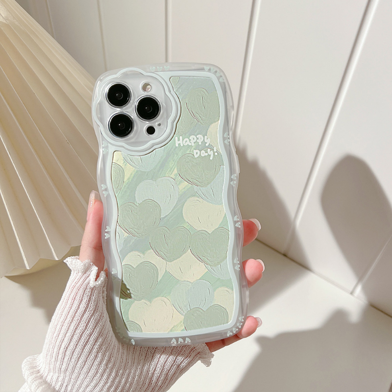 Green Bubble Heart Case