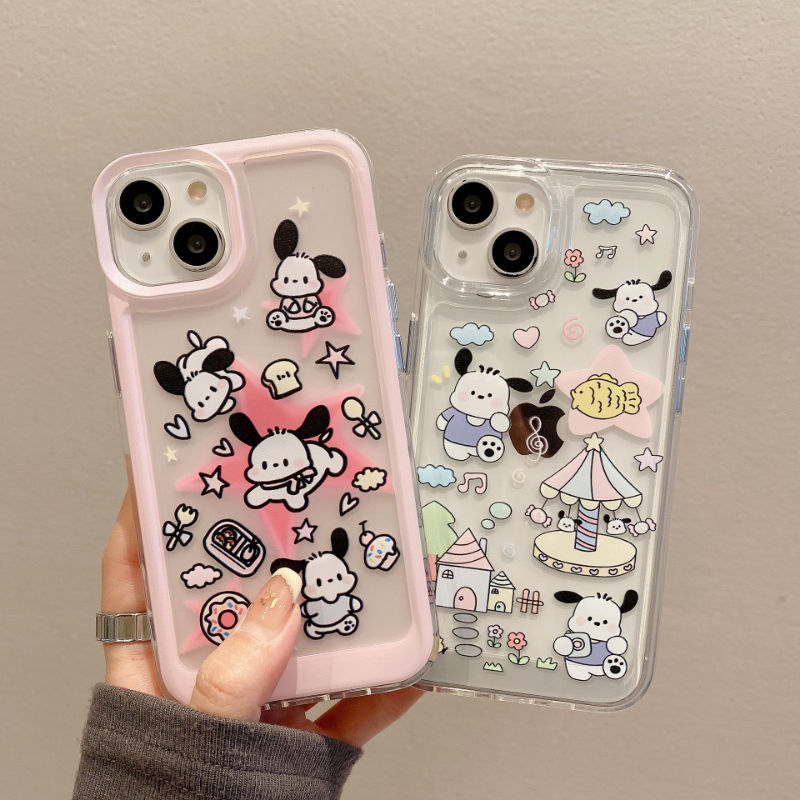 Patcha  Dog Print Transparent Case