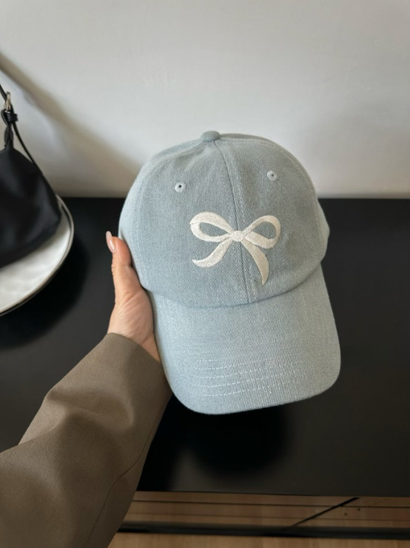 Soft Bow Embroidered Cap