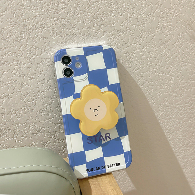 Pop Socket Checkered Case