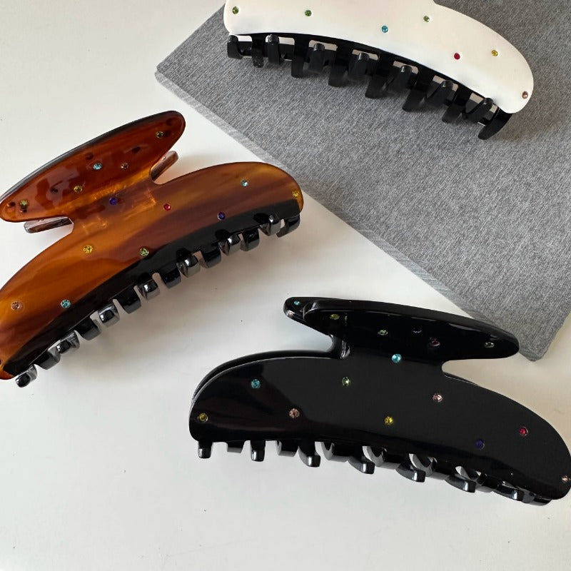 Multicolor Rhinestone Claw Clips