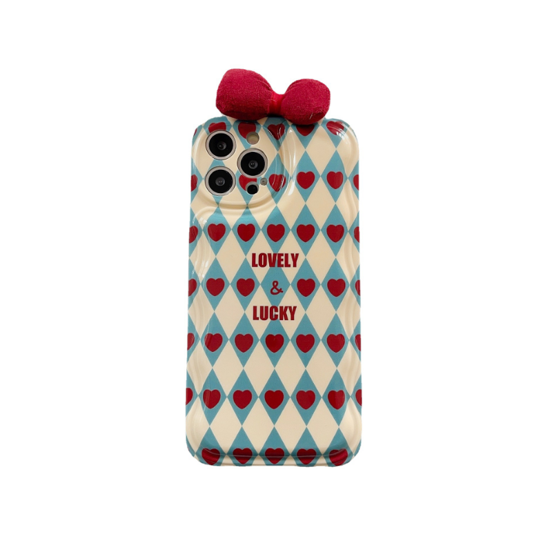 Love and lucky Argyle Heart Case