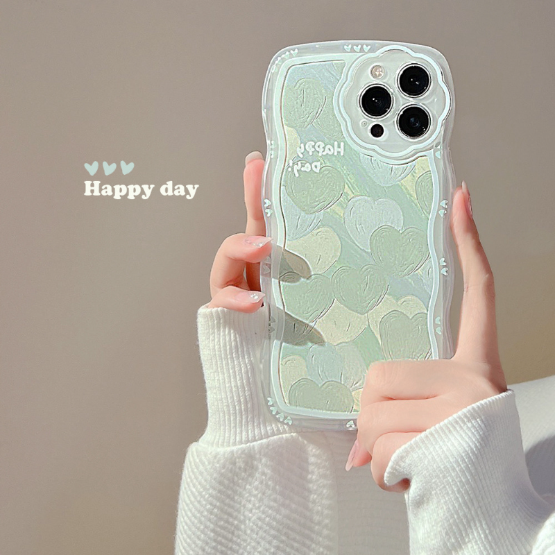 Green Bubble Heart Case