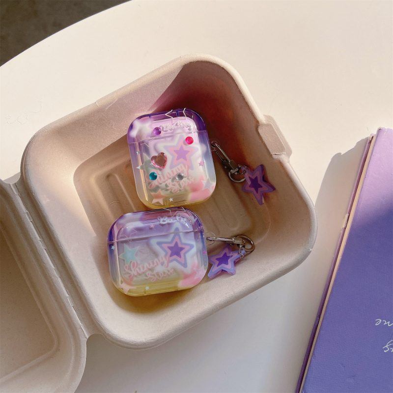 Purple Star Layer Airpods Case