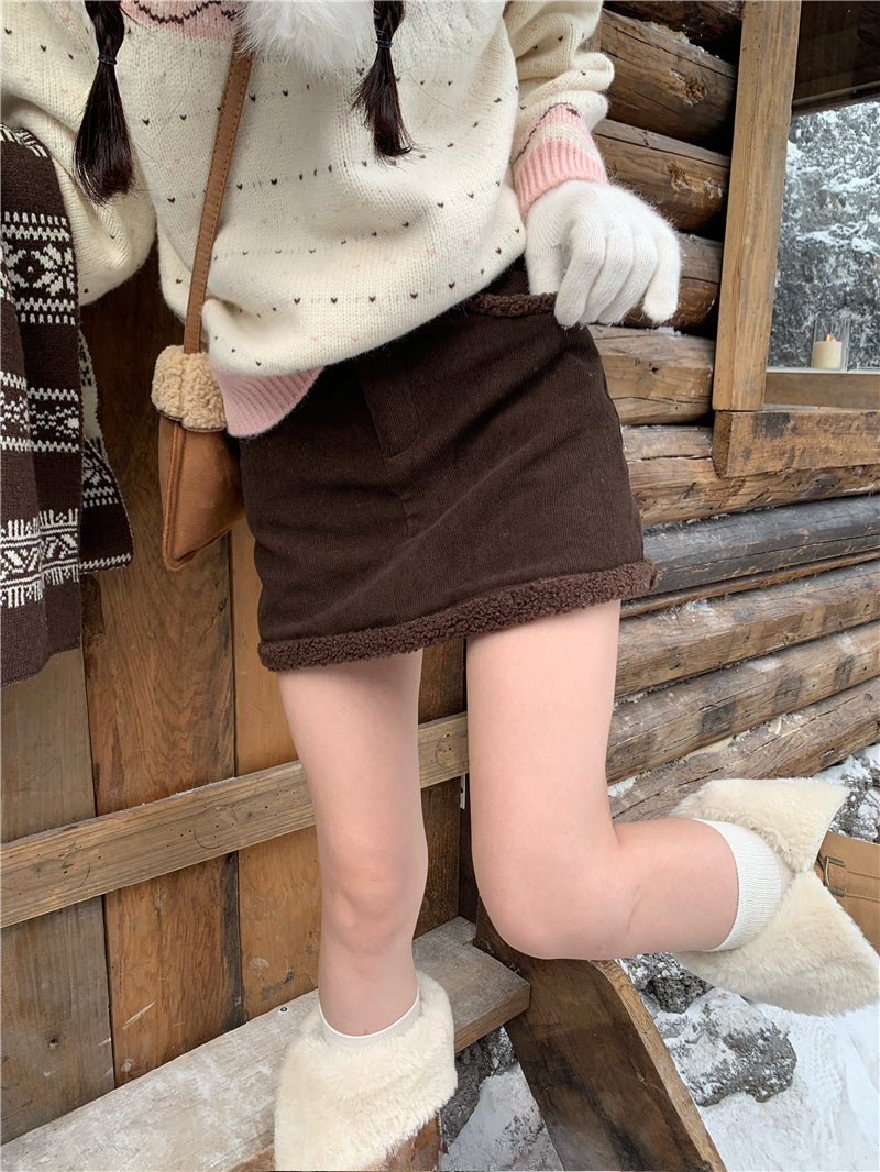 Cozy Corduroy Mini Skirt