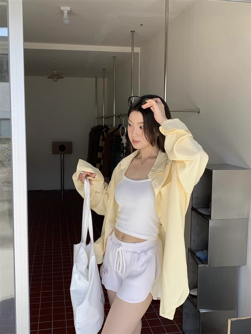 Stripes Basic Oversized Blouse